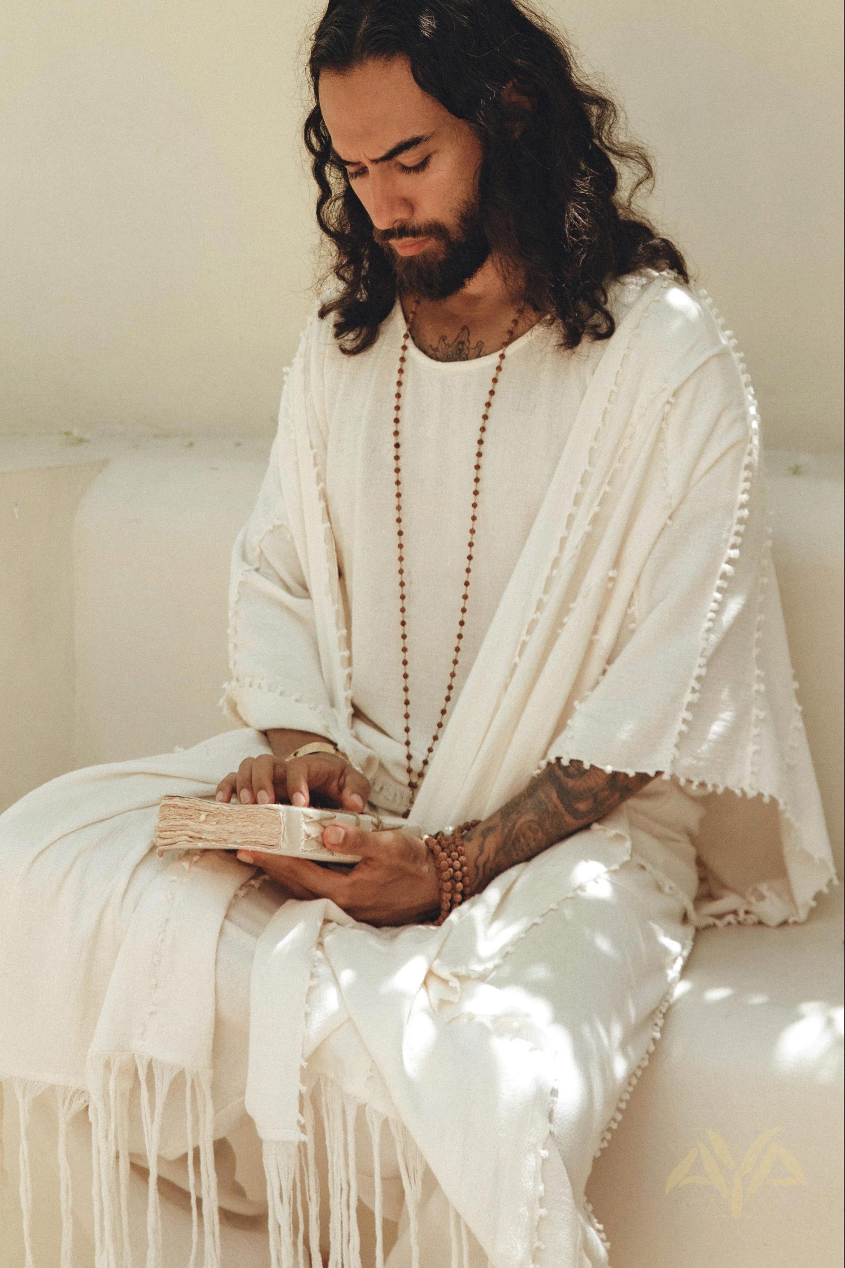 Boho Poncho For Men Mens Beach Robe Handmade